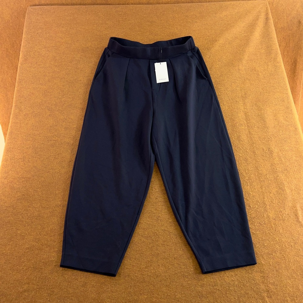InWear Womens XL Marine Blue PannieIW Tencel Modal Pleated Cropped Pant NWT